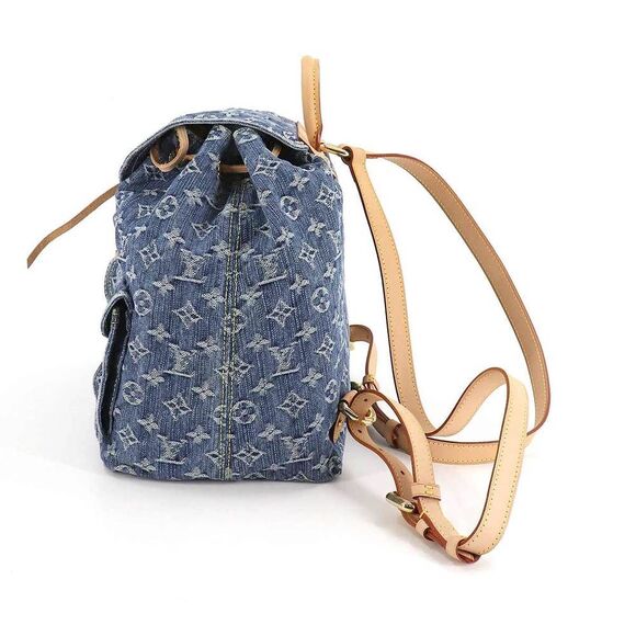 Louis Vuitton Monogram Denim Sac GM Backpack Rucksack Blue - Picture 3 of 10
